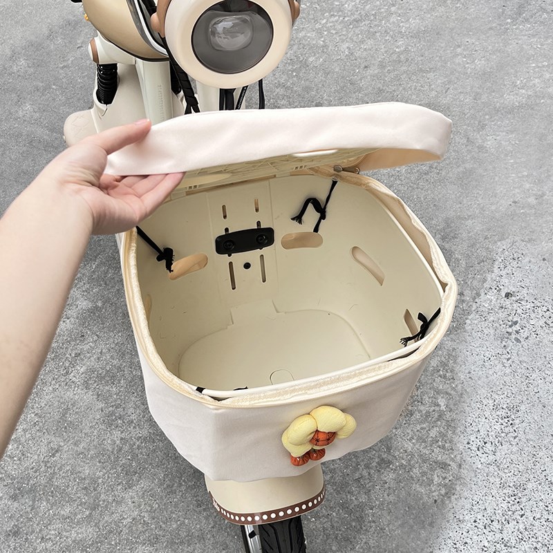 电动车车筐防雨罩田园风电动车自行车G前置车篮防尘床包618大促