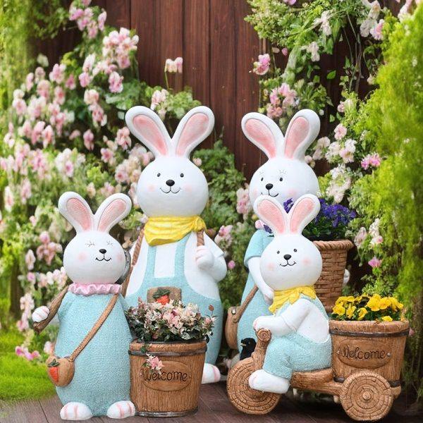 花园庭院摆件创意兔子摆件户外装饰动物花盆幼儿园植物角创意阳台,家居饰品,户外/庭院摆件,淘宝优惠券,粉丝福利购,淘宝优惠卷