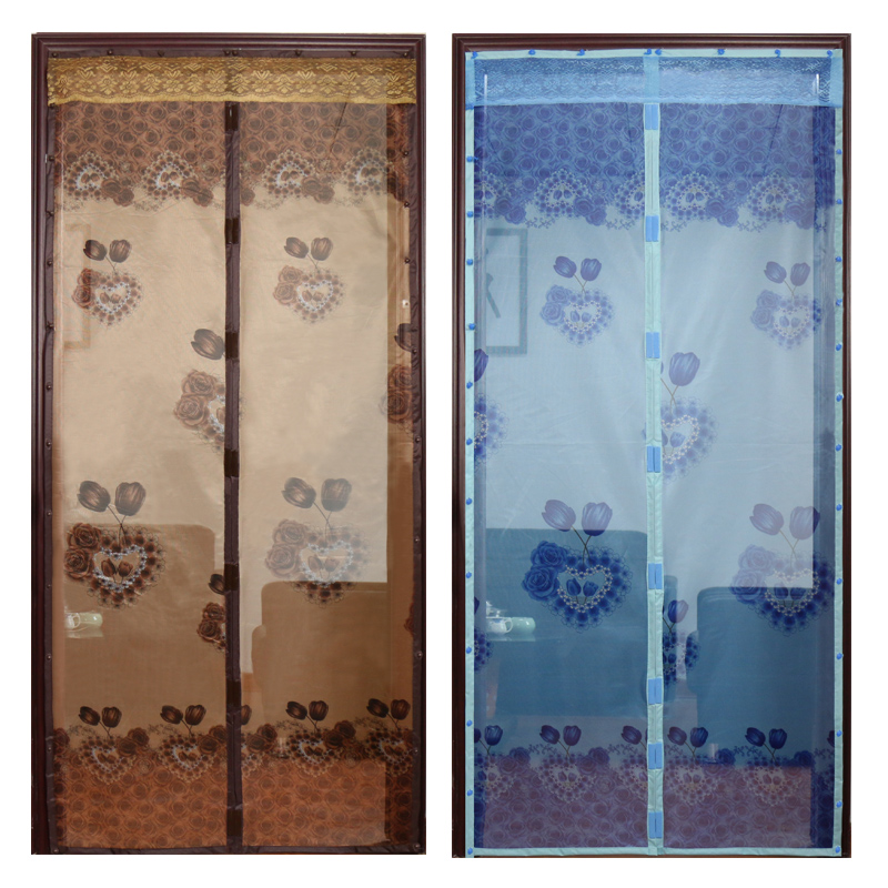 加密防蚊门帘fe隔断帘磁性软纱门帘 夏季卧室防蚊纱门纱窗送粘扣2