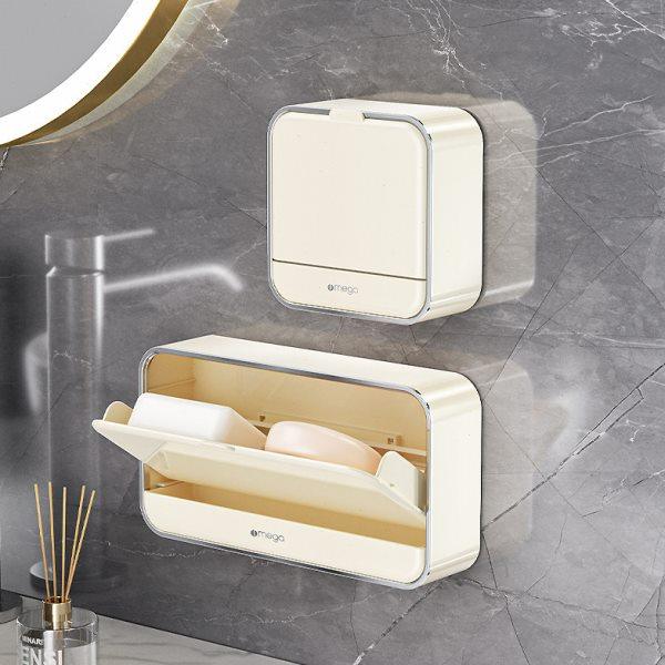 香皂盒免打孔肥皂盒壁挂式家用高档沥水收纳浴室卫生间香皂置物架,家庭/个人清洁工具,皂盒,淘宝优惠券,粉丝福利购,淘宝优惠卷