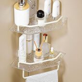 浴室免打孔厕所收纳奶油卫生间三角置物架风洗漱台亚克力转角白色