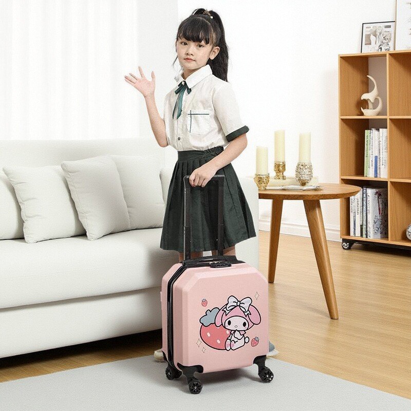 小行李箱短途f旅行女孩小型轻便18寸登机拉杆箱卡通可坐旅行密码
