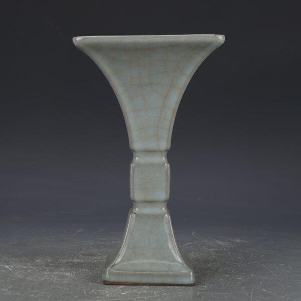 粉摆件釉南宋官窑收藏品花仿古瓷器古董古玩花瓶 宋瓷 觚 青