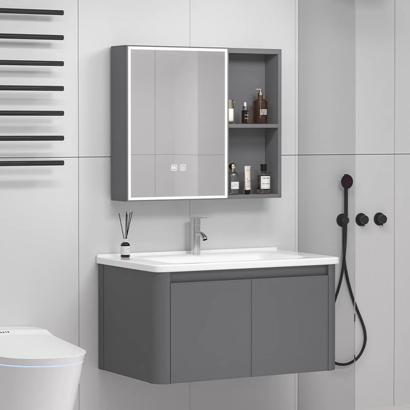 太空铝合b金浴室柜组合卫生间洗手盆柜陶瓷一体盆洗脸池洗漱台