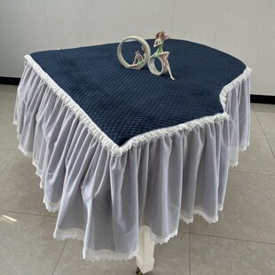 质三角钢琴分夹罩金丝防尘罩简约现代定做丝绒加厚高档绒帘棉优