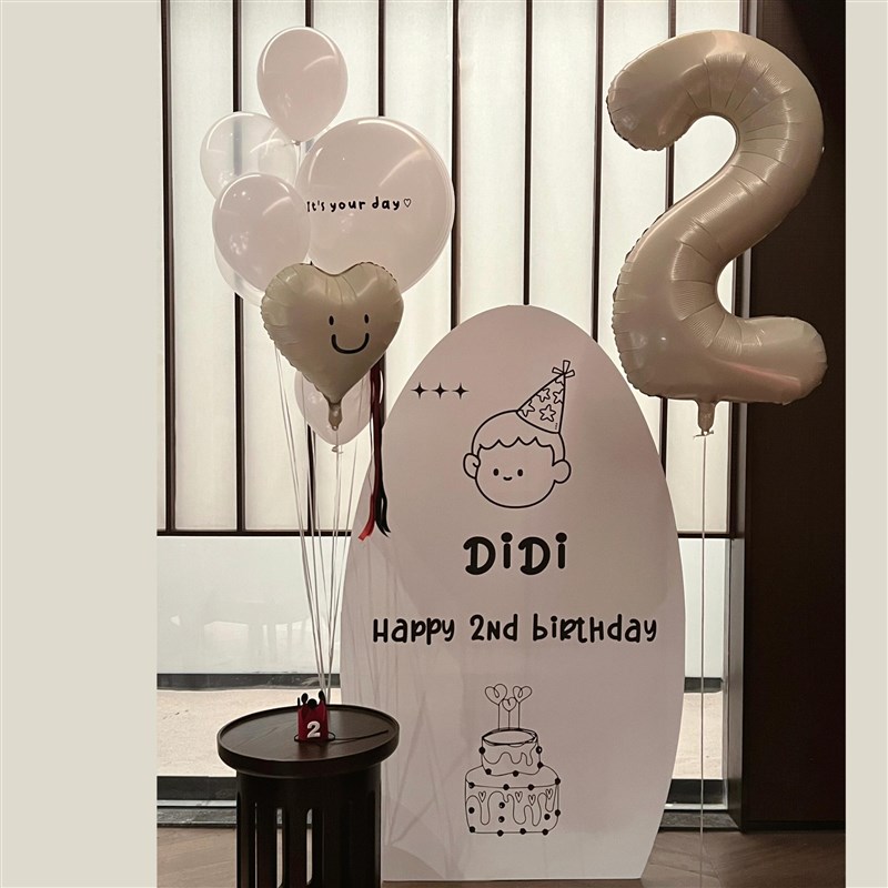 生日场景布置装饰kt板s定制背景墙周岁礼氛围感百天满月拍照道具