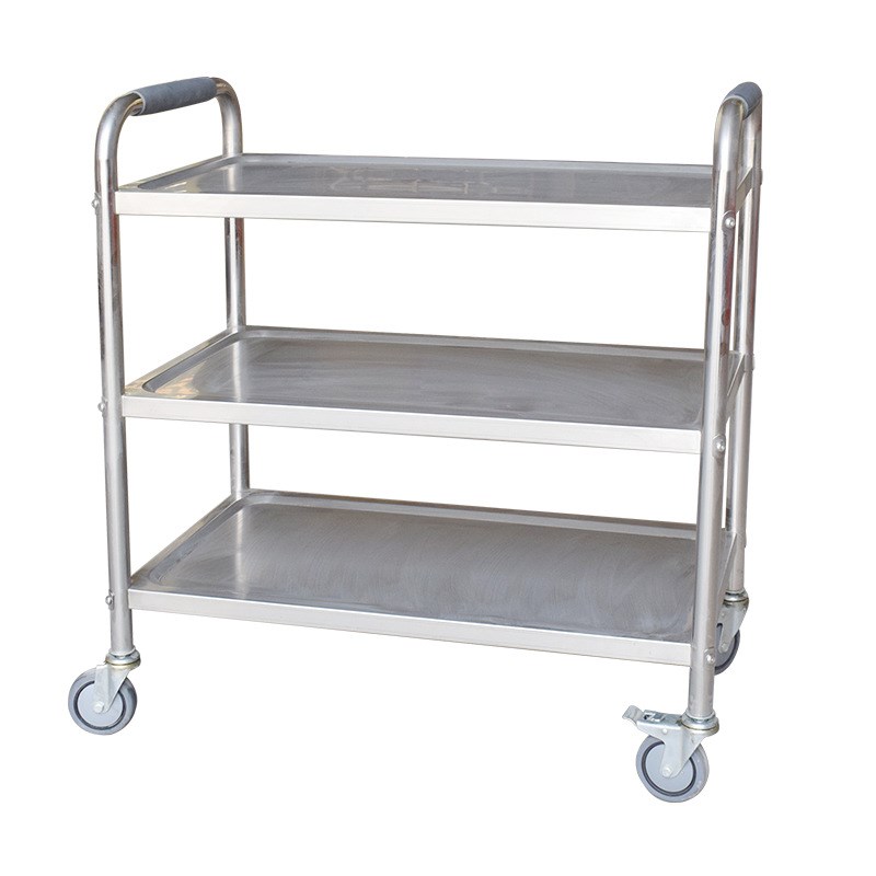 不锈钢手推餐f车 酒店传菜用多层手推车 加厚可移动式上菜车