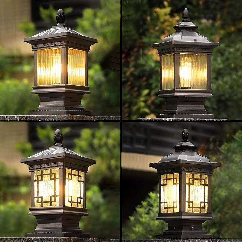 庭院灯太阳能户外防水别墅大门口柱子接电款M新中式围墙室外柱头