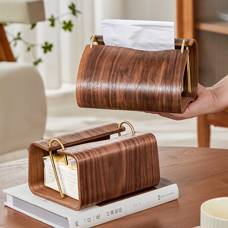 客厅高档胡桃木纸巾盒家用茶几桌面E抽纸盒创意餐桌床头湿巾纸抽