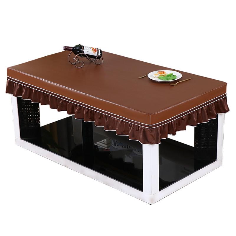 餐桌桌布新款防水防油电炉茶几桌B布罩免洗防烫长方形烤火套皮罩