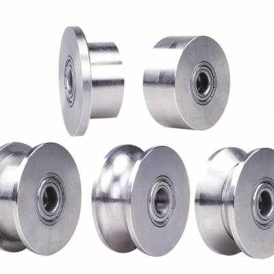 工字钢轮角铁轨道轮弯管钢丝绳滑轮不锈钢滑轮铁Z门槽轮轮子