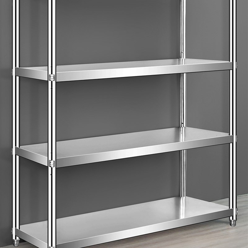 不锈钢四层置物j架微波炉厨房酒店饭店收纳架家用阳台加厚定 做