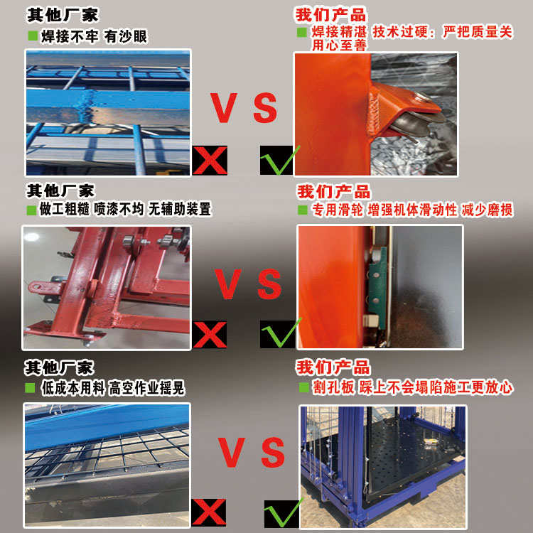 电动脚手架d折叠式遥控升降梯提升机家用装修工地小型自动上料平