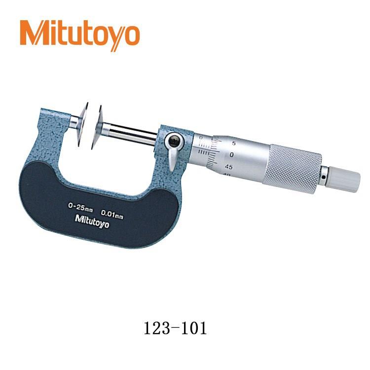Mitutoyo三丰公法线千分尺123-101盘型千分尺0-25MM 机械式千分尺图片