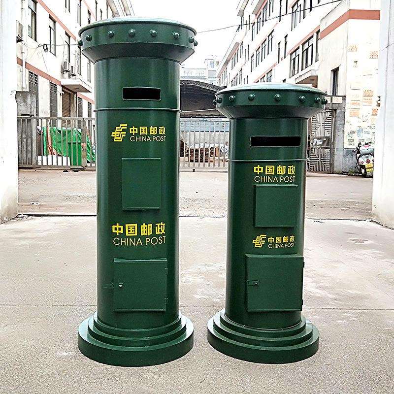 复古怀旧英伦立式邮筒摆件模具铁艺邮政信报箱模型家居装饰品