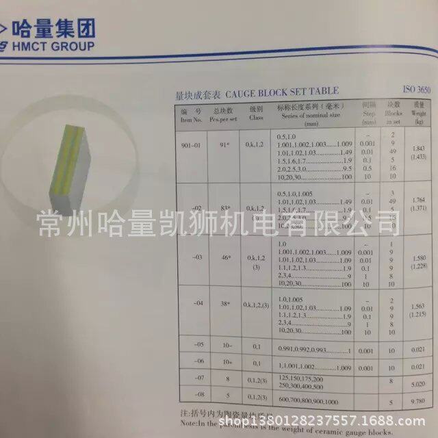 哈量量块
