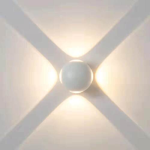 圆形户外壁灯室外庭院墙壁灯大门入户门双头led创意防水楼道灯
