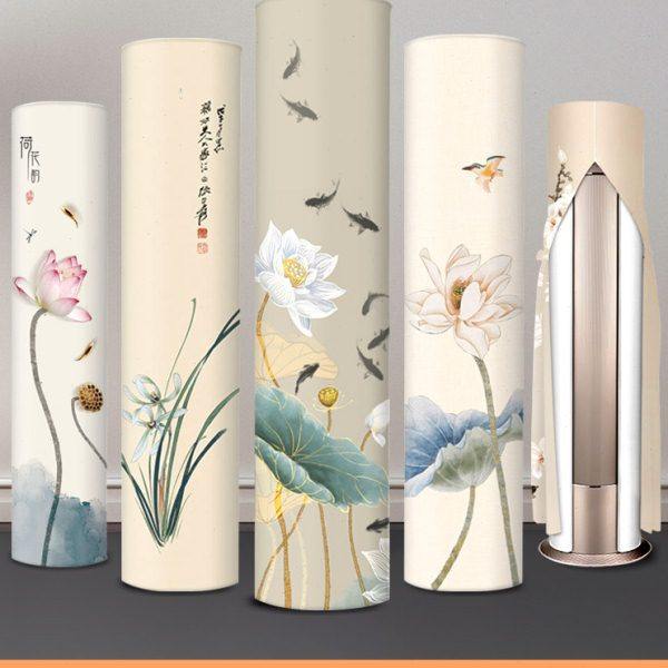 空调防尘罩立式圆柱形圆筒柜机柜式2023新款中式开机不取空调套罩,居家布艺,空调罩,淘宝优惠券,粉丝福利购,淘宝优惠卷