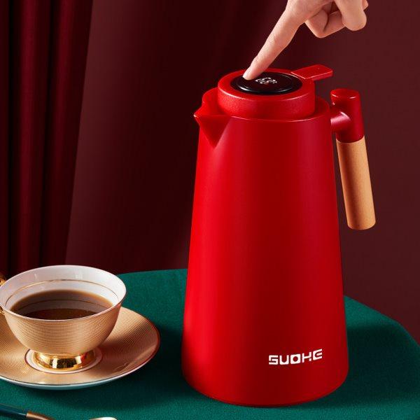 家用保温水壶大容量玻璃内胆智能水壶按压式暖水壶带手柄2024新款,餐饮具,保温壶,淘宝优惠券,粉丝福利购,淘宝优惠卷