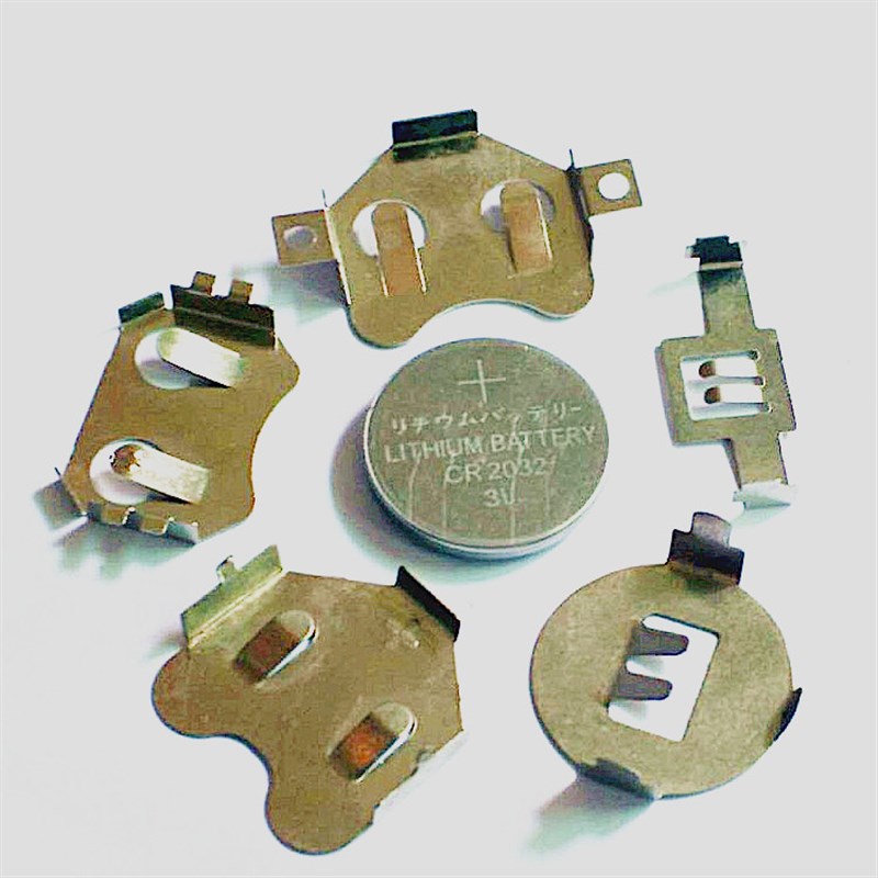 CR20a32磷铜电池座 锰钢镀镍电池扣 2032电池夹