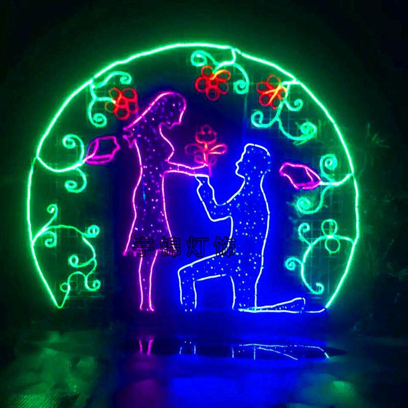 灯展LED灯光节造型灯爱情主题灯具LOVE求婚钻石英文字母灯光展