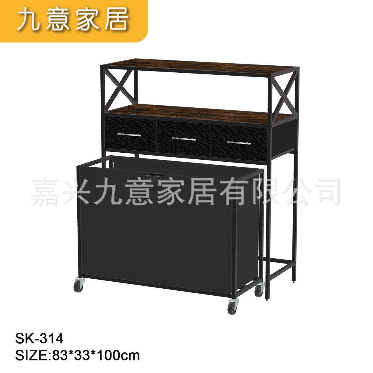 双层电视柜无纺布艺抽屉收纳柜置物架床头柜梳妆台织物铁架电脑桌