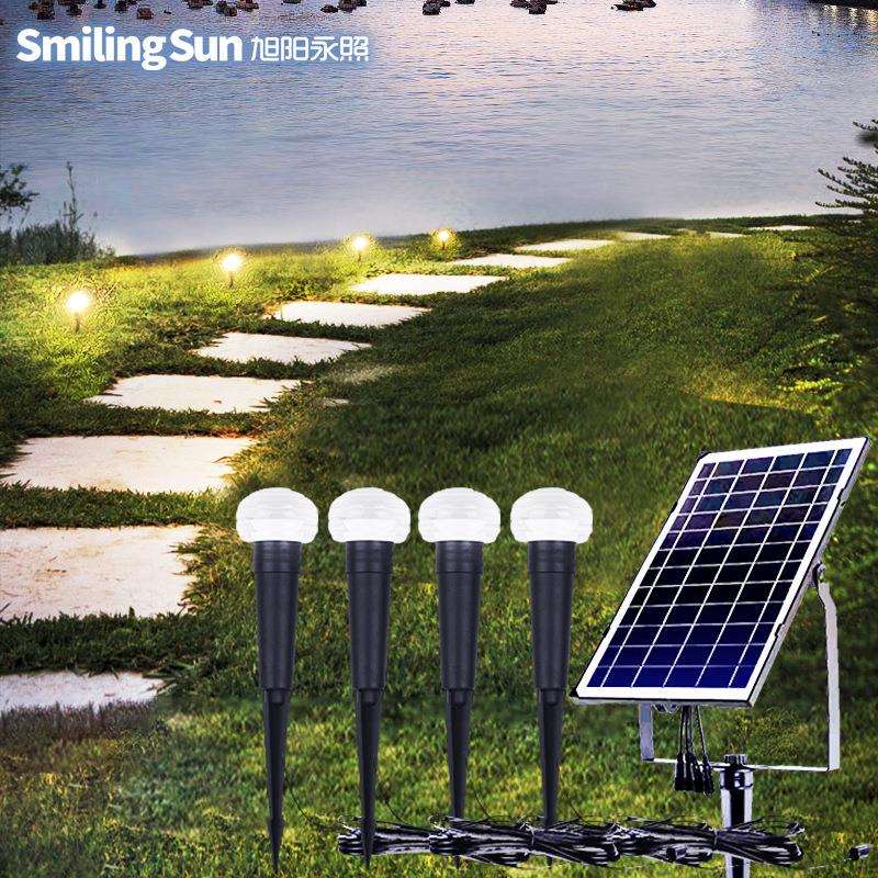 新款高档分体式太阳能户外庭院灯防水地插室外照明led草坪氛围灯图片
