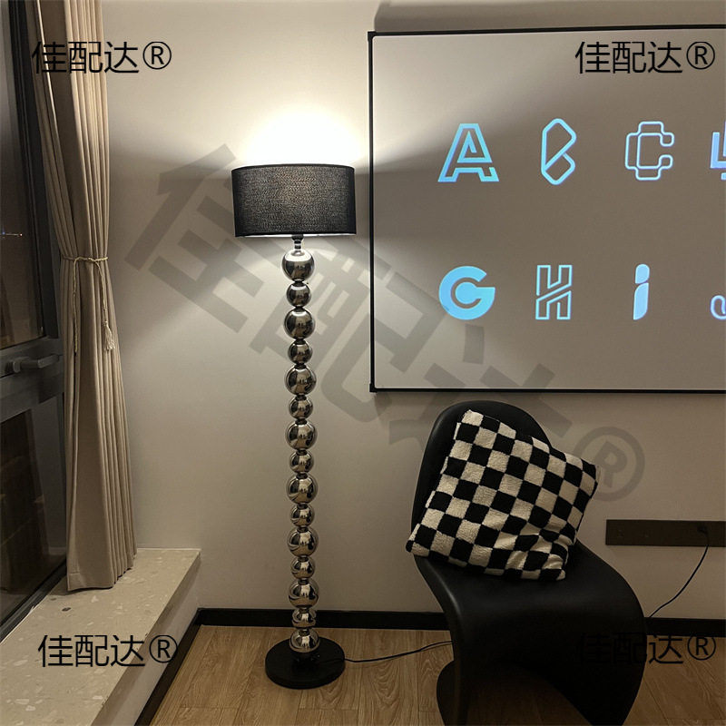 创意不锈钢球串球落地灯