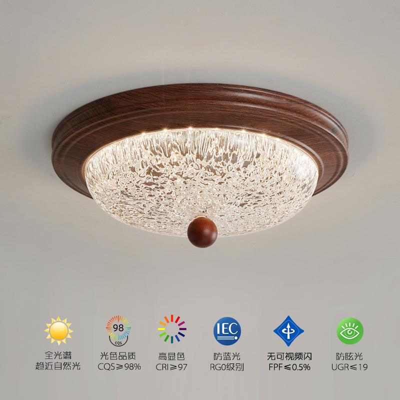 中古风美式轻奢大气吸顶灯卧室灯新中式复古书房阳台过道护眼灯具