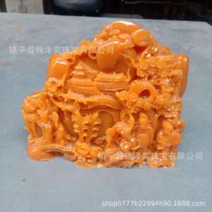 厂家直销仿寿山石山水摆件精品雕刻芙蓉石家居工艺摆件手工小摆件
