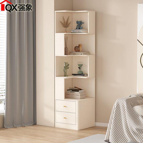 奶油风卧室床头柜书架一体客厅角柜沙发边柜转角夹缝置物架定制C9,住宅家具,床头柜,淘宝优惠券,粉丝福利购,淘宝优惠卷
