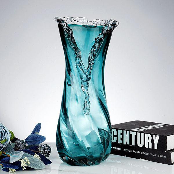 轻奢琉璃花瓶家居客厅创意插花瓶水养鲜花样板间玄关桌面装饰摆件,家居饰品,花瓶,淘宝优惠券,粉丝福利购,淘宝优惠卷