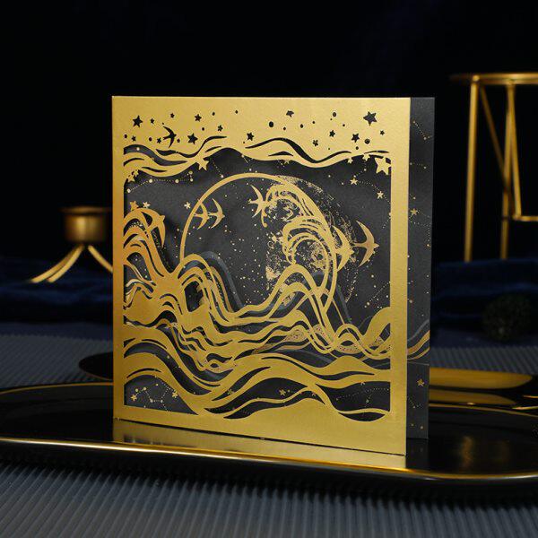 高档祝卡镂空感谢信卡片企业定制端午节教师节礼物贺卡福商务生日