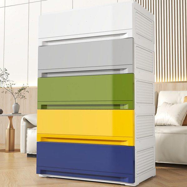 免安装可折叠儿童斗柜衣柜一体式现代五斗柜收纳柜宝宝抽屉储物柜,住宅家具,斗柜,淘宝优惠券,粉丝福利购,淘宝优惠卷