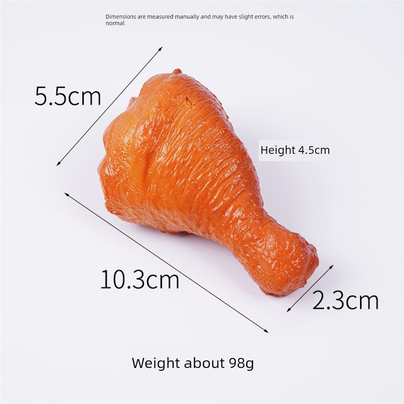 模拟奥尔良烤鸡h腿,卤盐烤鸡模型,餐厅装饰摆件,创意假食物把戏道