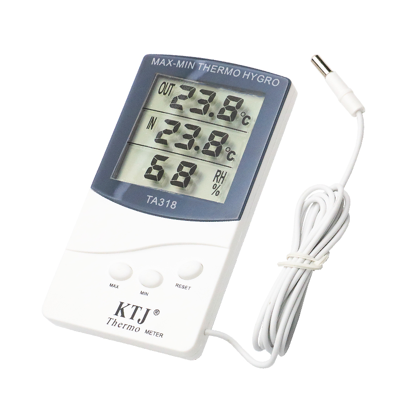 工业级电子双温度加湿度外置防水温度传感器水温P温湿度计TA318