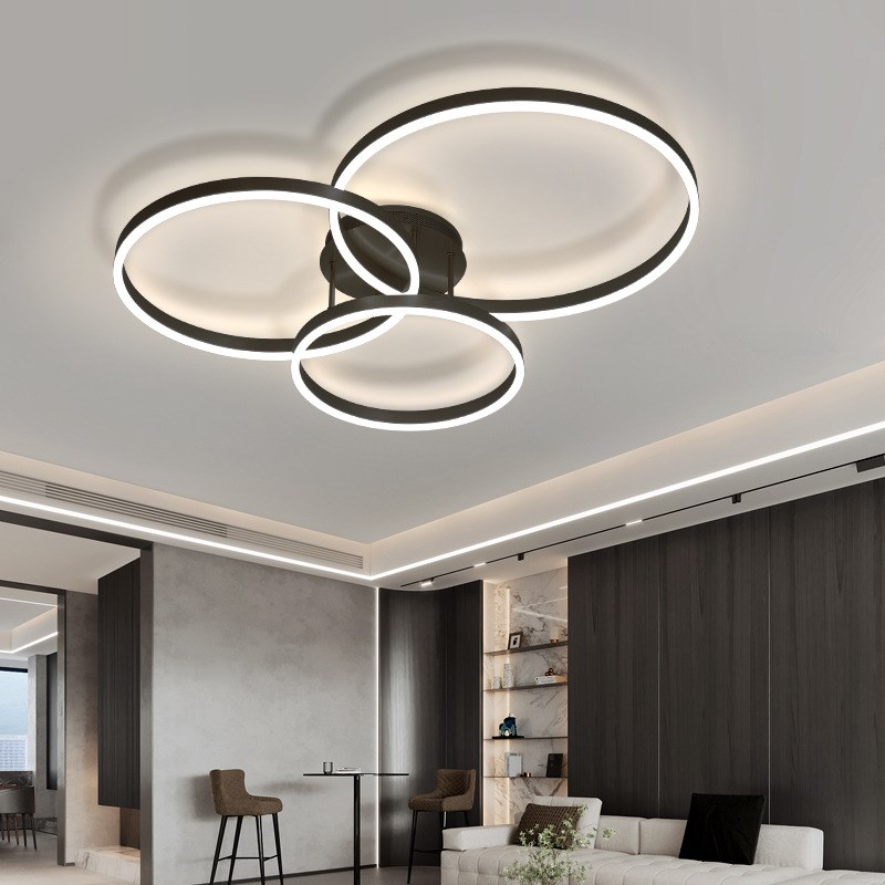 客厅吸顶灯简约现代大p气2022年新款北欧意式轻奢灯具全屋套餐组