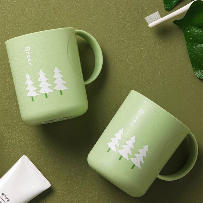 茶花漱口杯c家用刷牙杯儿童牙缸牙刷情侣洗漱杯简约卫生间大号杯