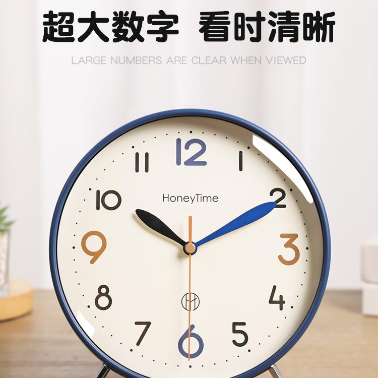 静音客厅座钟现代简约摆放台式时钟新款台钟家用坐钟桌面钟表