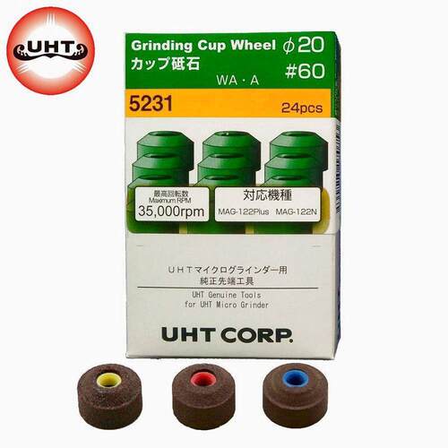 UHT原装弯头小平面打磨用杯碗型树脂砂轮直径20mm