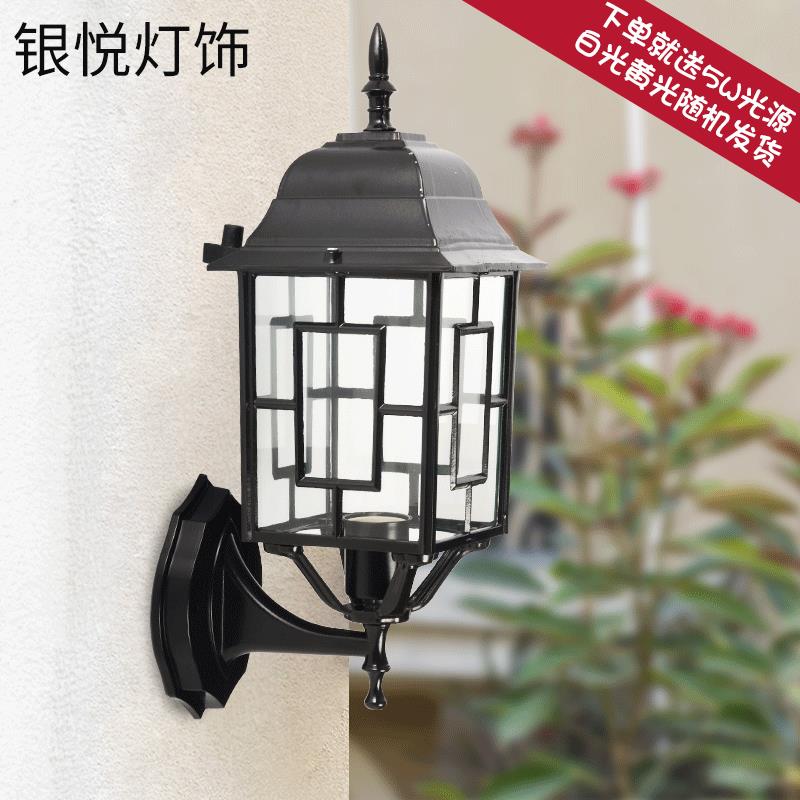 简约现代户外壁灯欧式中字井字型led别墅酒店景观复古复古风