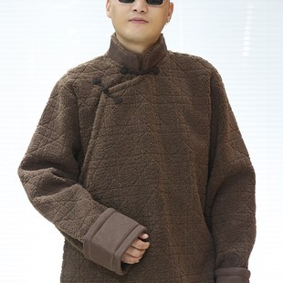 22年新款藏装外套男装民族风简约大气厚款藏式时尚上衣棉衣中国风