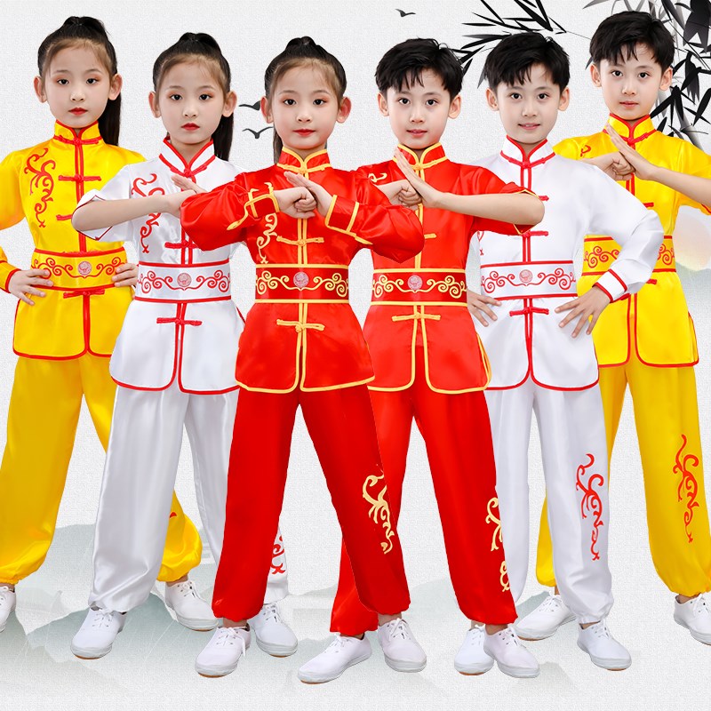 六一儿童武术表演服短袖男女中小学生春运动会演出服装太极中国风