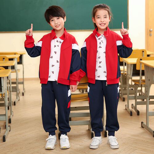 初高中学生校服春秋新款运动套装幼儿园小学生班服休闲拼色款型