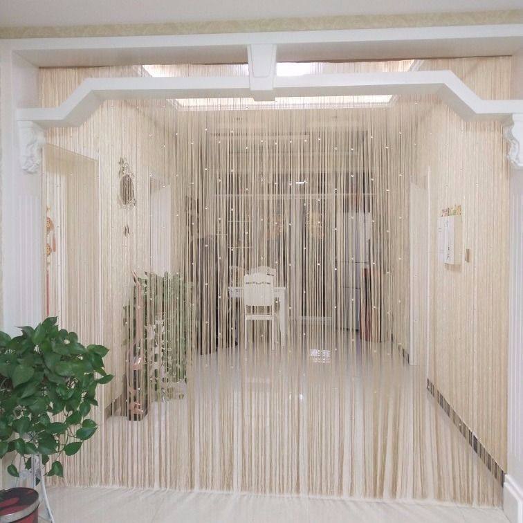 加密水晶珠线帘客厅商铺装饰隔断玄关屏风挂帘门帘玻璃窗帘免打孔