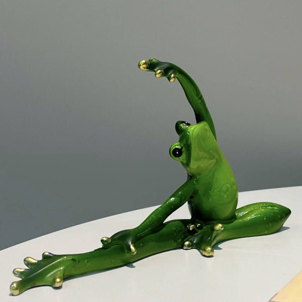琉璃瑜伽青蛙树脂工艺品办公室桌面解压摆设电视柜酒柜装饰品摆件,家居饰品,桌面摆件,淘宝优惠券,粉丝福利购,淘宝优惠卷
