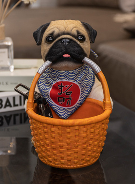 玄关入户放钥匙创意可爱狗狗家居收纳摆件桌面装饰物新居乔迁礼品