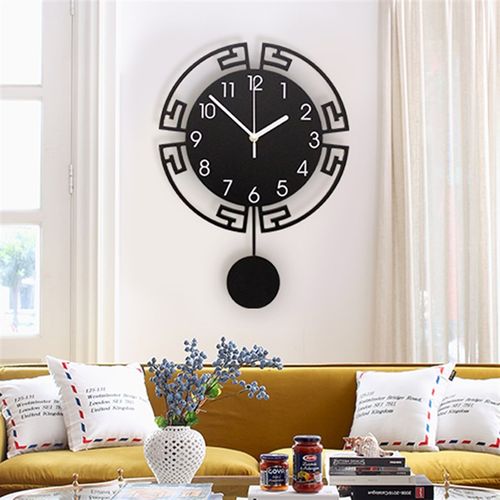 挂钟现代简约北欧钟表大气中式客厅个性创意时尚静音挂表家用时钟
