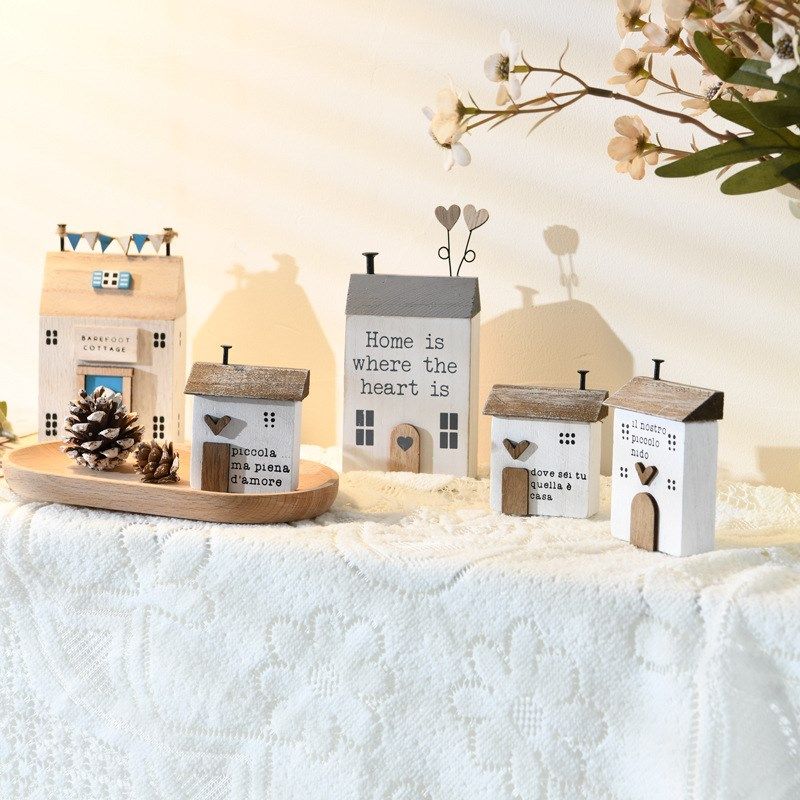 日式微缩小房子模型可爱小木屋桌面摆件艺术装饰礼物微景观造景,家居饰品,落地摆件,淘宝优惠券,粉丝福利购,淘宝优惠卷