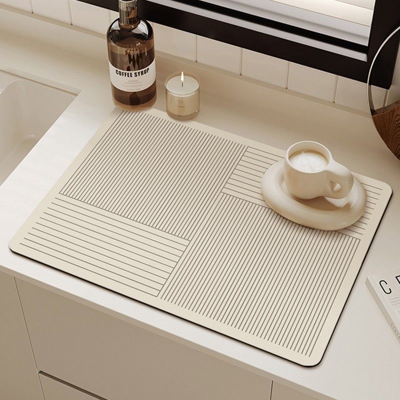 厨房台面吸水垫咖啡机防滑沥水垫防水餐桌垫小块吧台隔热杯垫